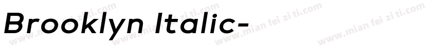 Brooklyn Italic字体转换